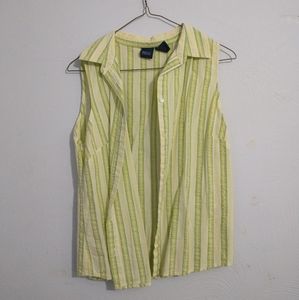 Colorful Sleeveless Button Top